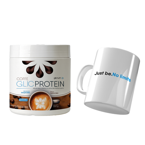 Whey Protein Isolado Cappuccino GlicProtein 200g com Caneca Just be. No Limits