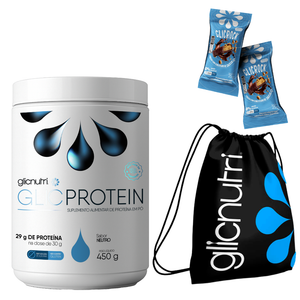 GlicProtein Isolado Zero Lactose Low Carb 450g + Sacochila Versátil e 2und do Glickrock